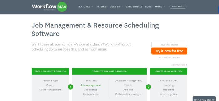 Job Management and Scheduling Software WorkflowMax
